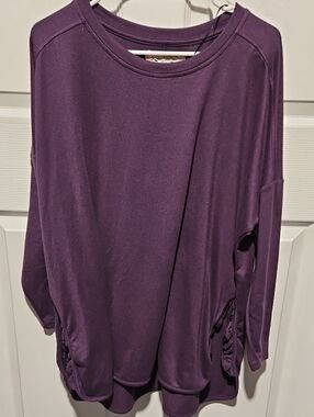 Cupio Purple Long-Sleeve Relaxed Pullover